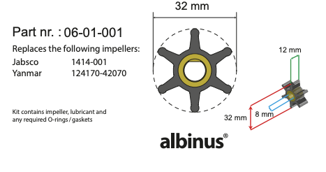 Premium Impeller kit PN 06-01-001