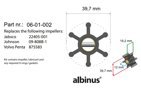 Premium Impeller kit PN 06-01-002