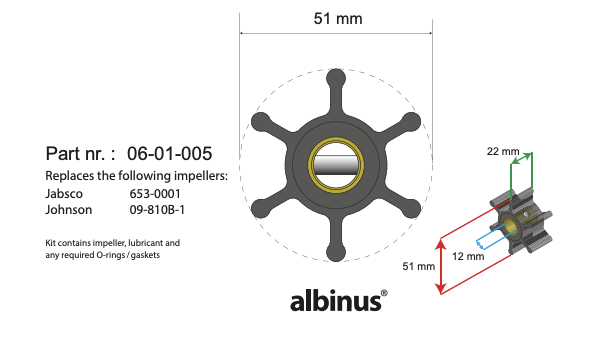Premium Impeller kit PN 06-01-005