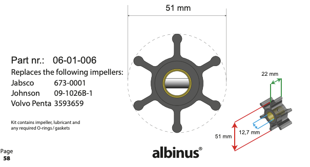 Premium Impeller kit PN 06-01-006