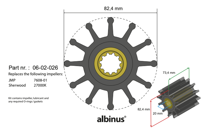 Premium Impeller PN 06-02-026