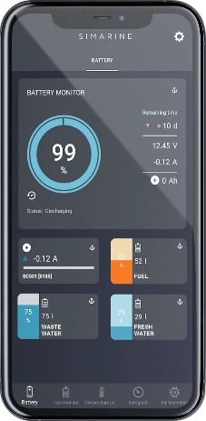 Simarine App on Phone