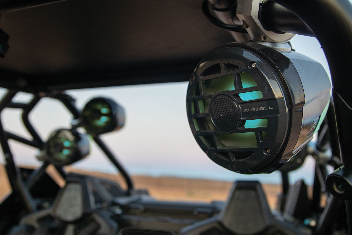 Roswell OFFROAD Firefly 6.5" Cage Speaker Package w/ RGB Remote — image 2