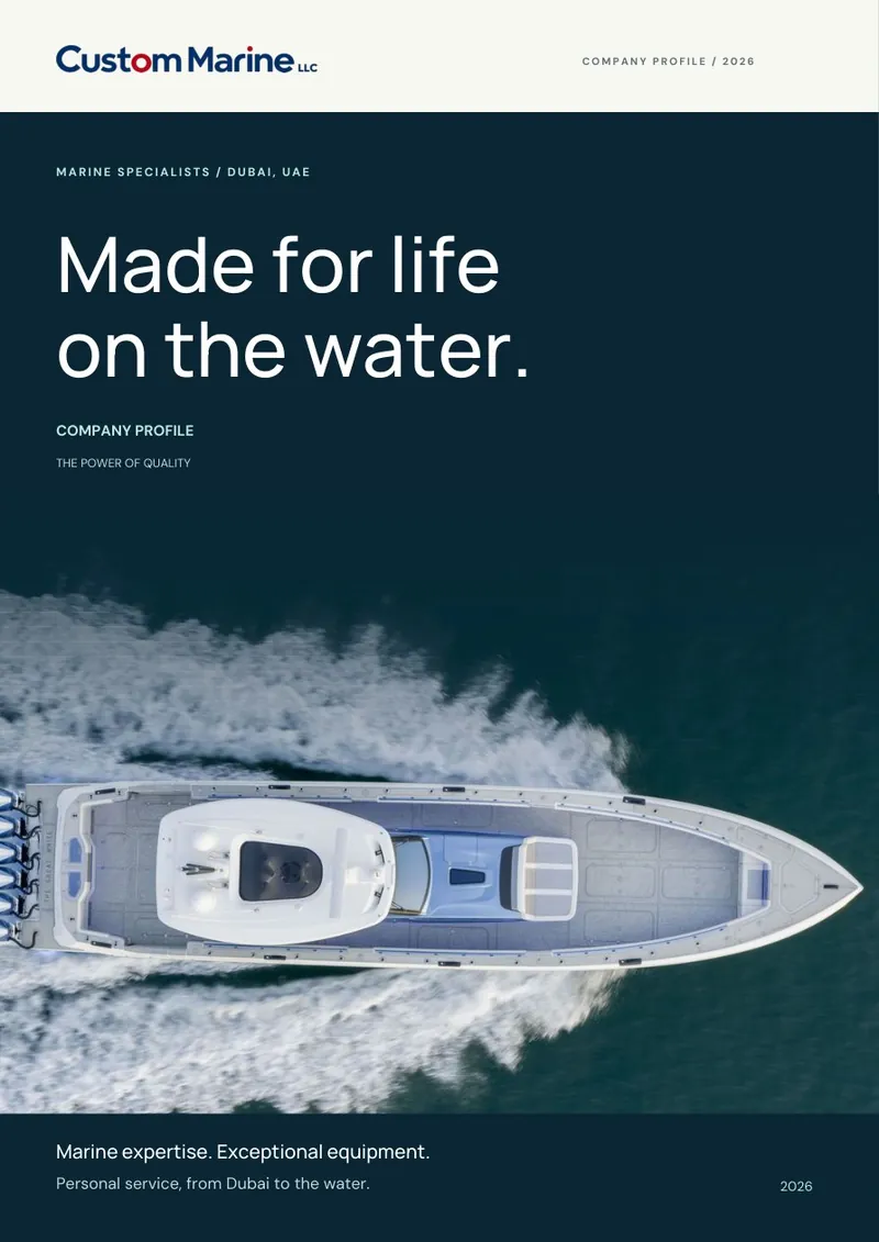 Cover of the Custom Marine company profile