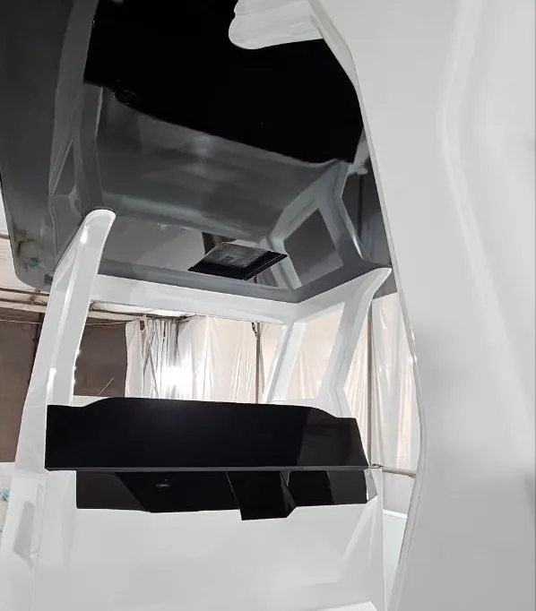 Interior ceiling and moulded surfaces during finishing work